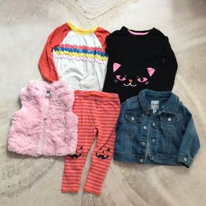 Bundle of Size 2T & 3T Shirts, Pants, & Jackets